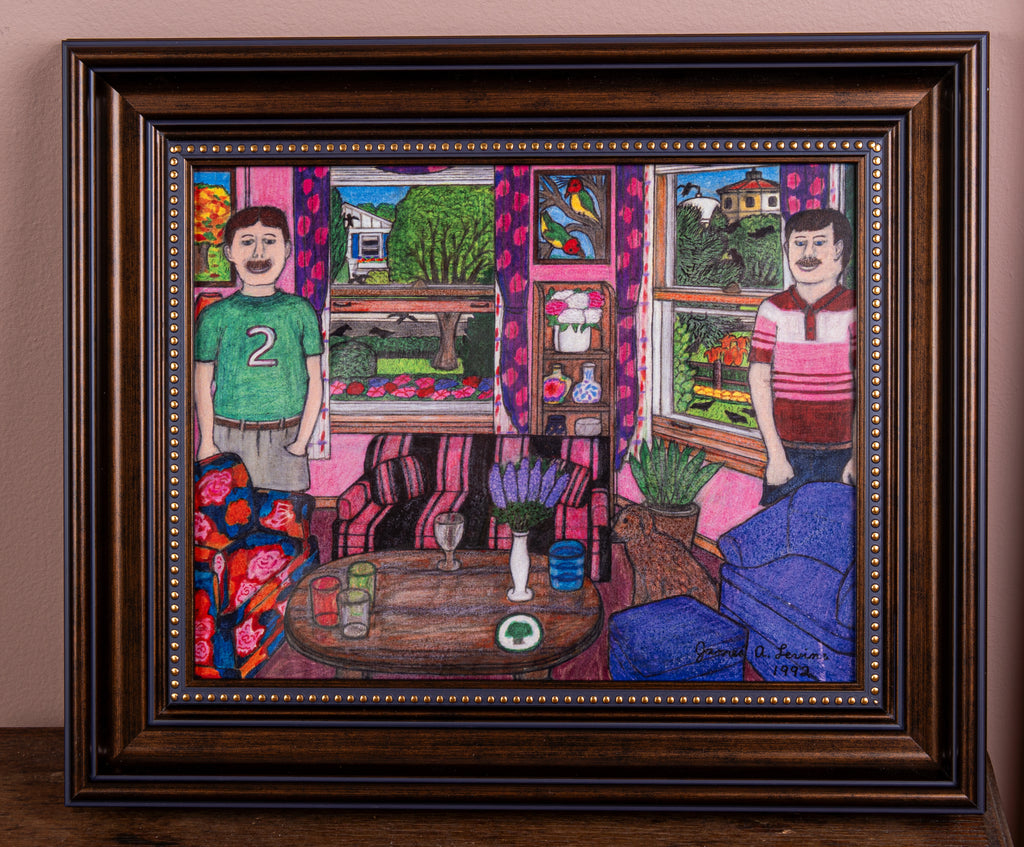 James A. Levine "A Maximalist Room With Two Men" Art Print 11 x 14