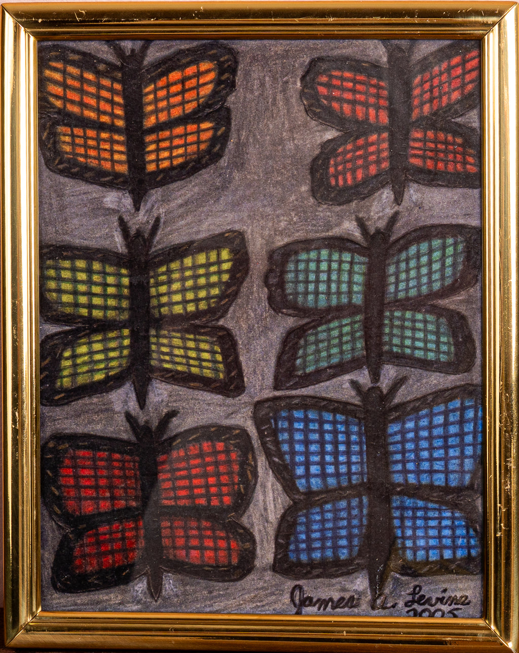 James A. Levine "Butterflies" Art Print 8 X 10