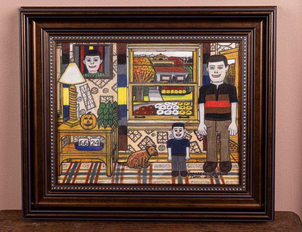 James A. Levine "Fall Family Scene" Art Print 11 x 14