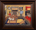 James A. Levine "Family in the Dining Room" Art Print 11 x 14
