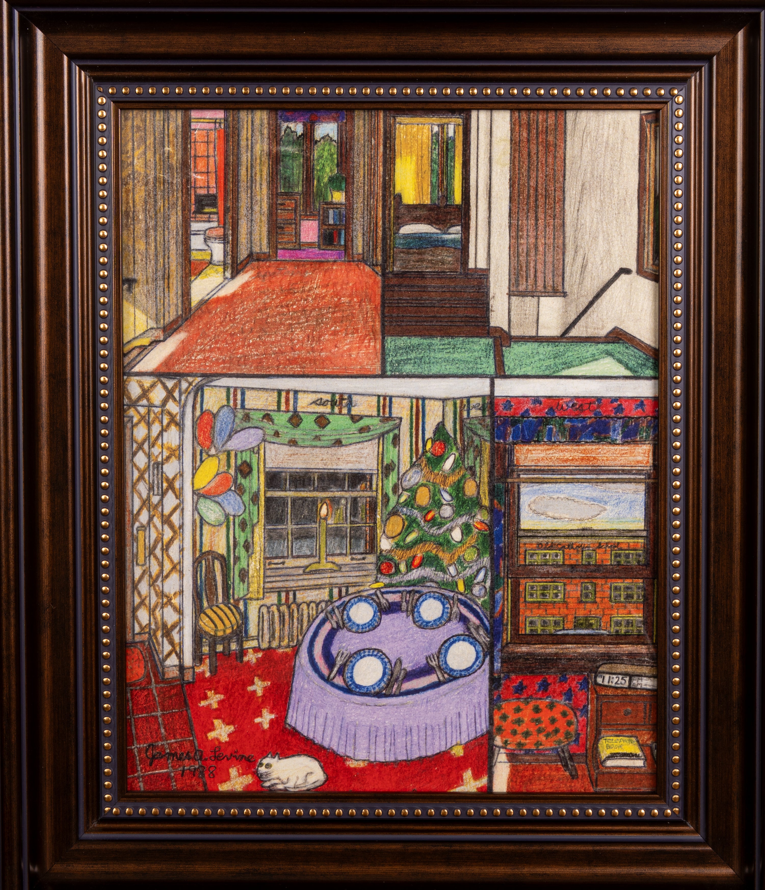 James A. Levine "Four Room Scenes" Art Print 11 x 14