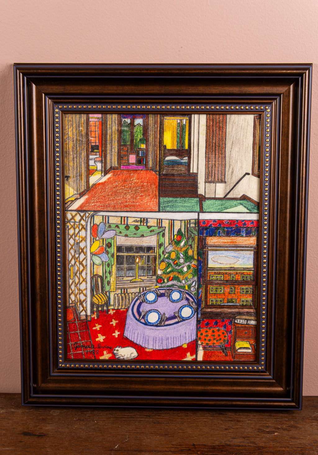 James A. Levine "Four Room Scenes" Art Print 11 x 14
