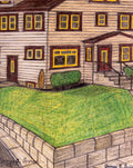 James A. Levine "House with Green Lawn" Art Print 8 x 10