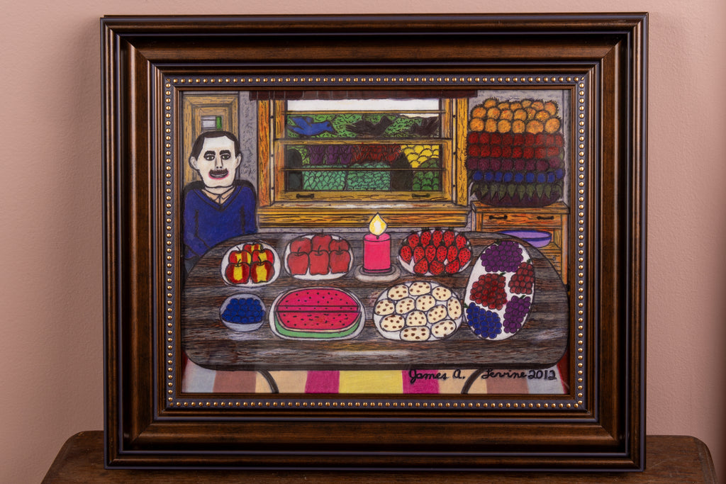James A. Levine "Man with Table of Abundance" Art Print 11 x 14