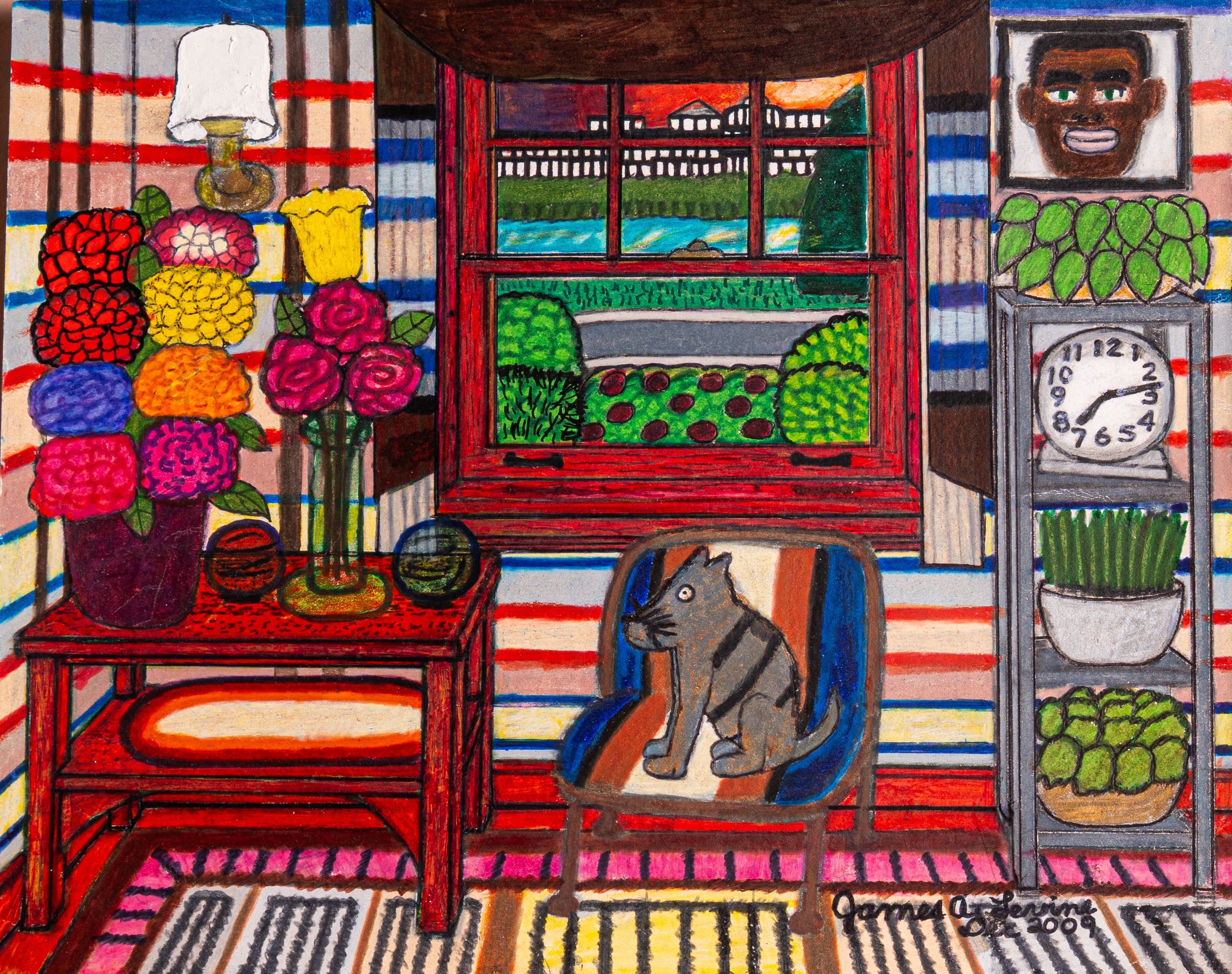 James A. Levine "Patterned Roomed at Sunset" Art Print 11 x 14