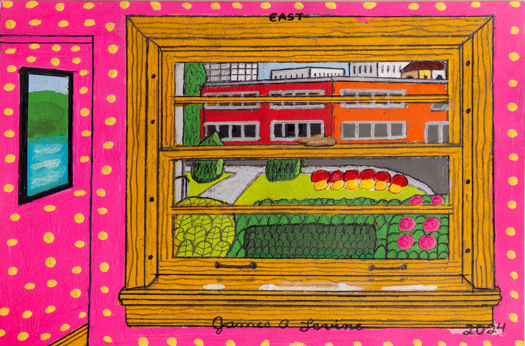 James A. Levine "Pink Polka Dot View" Art Print 11 x14