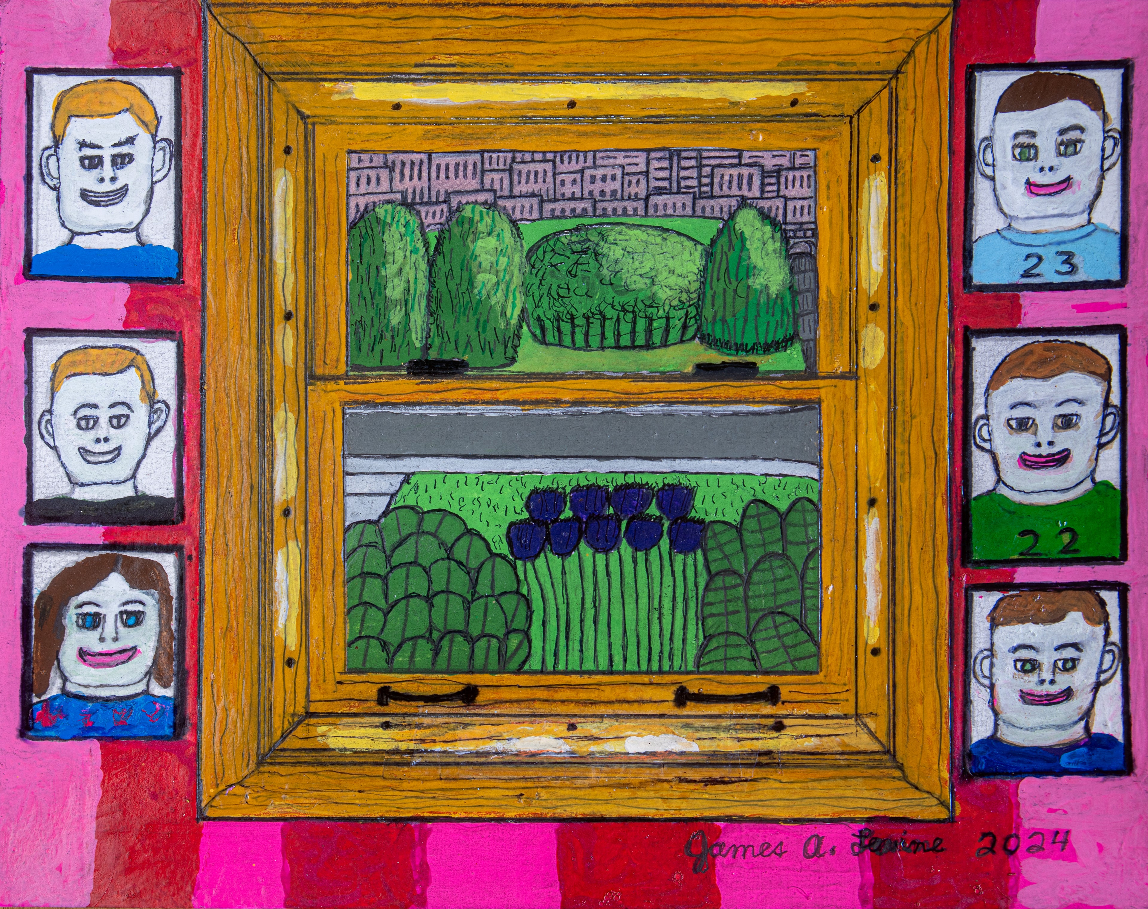 James A. Levine "Portrait Wall with a View" Art Print 11 x 14