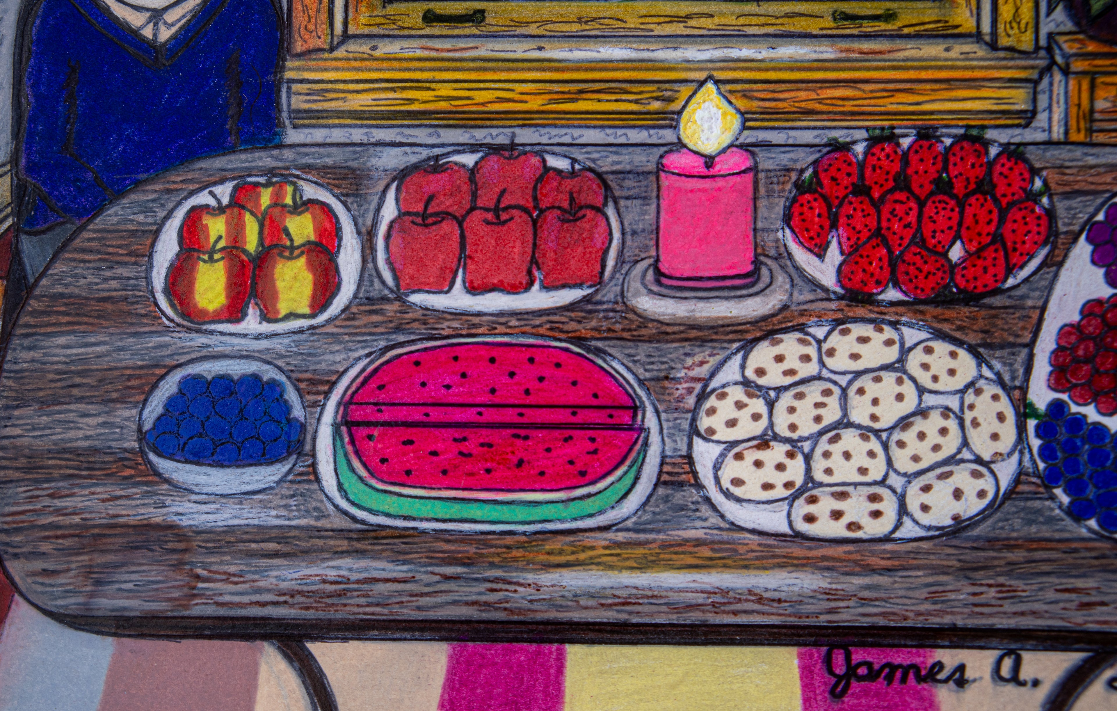 James A. Levine "Snack with a View" Art Print 11 x 14