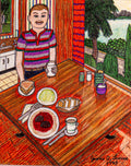 James A. Levine "Spaghetti Dinner with a View" Art Print 8 x 10